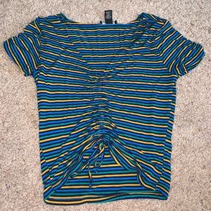 Stripped scrunched tshirt